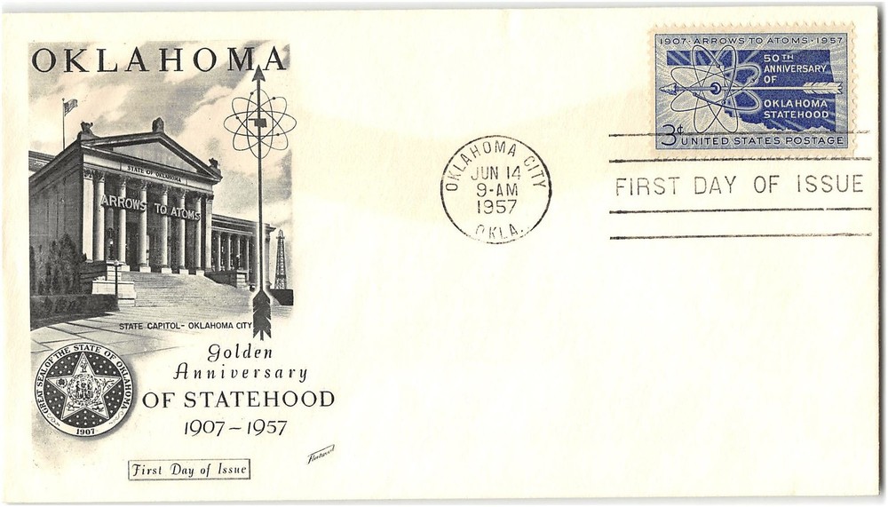 US #1092 First Day Cover (FDC), 1957