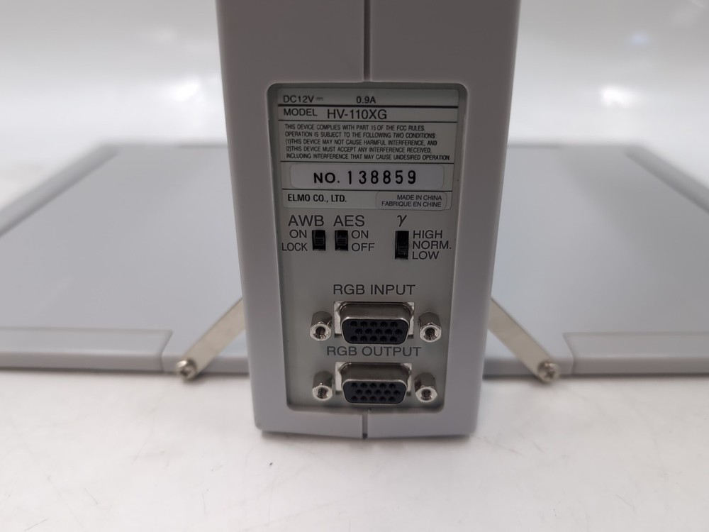 ELMO HV-110XG Visual Presenter *Tested Working* - EB-19123 -