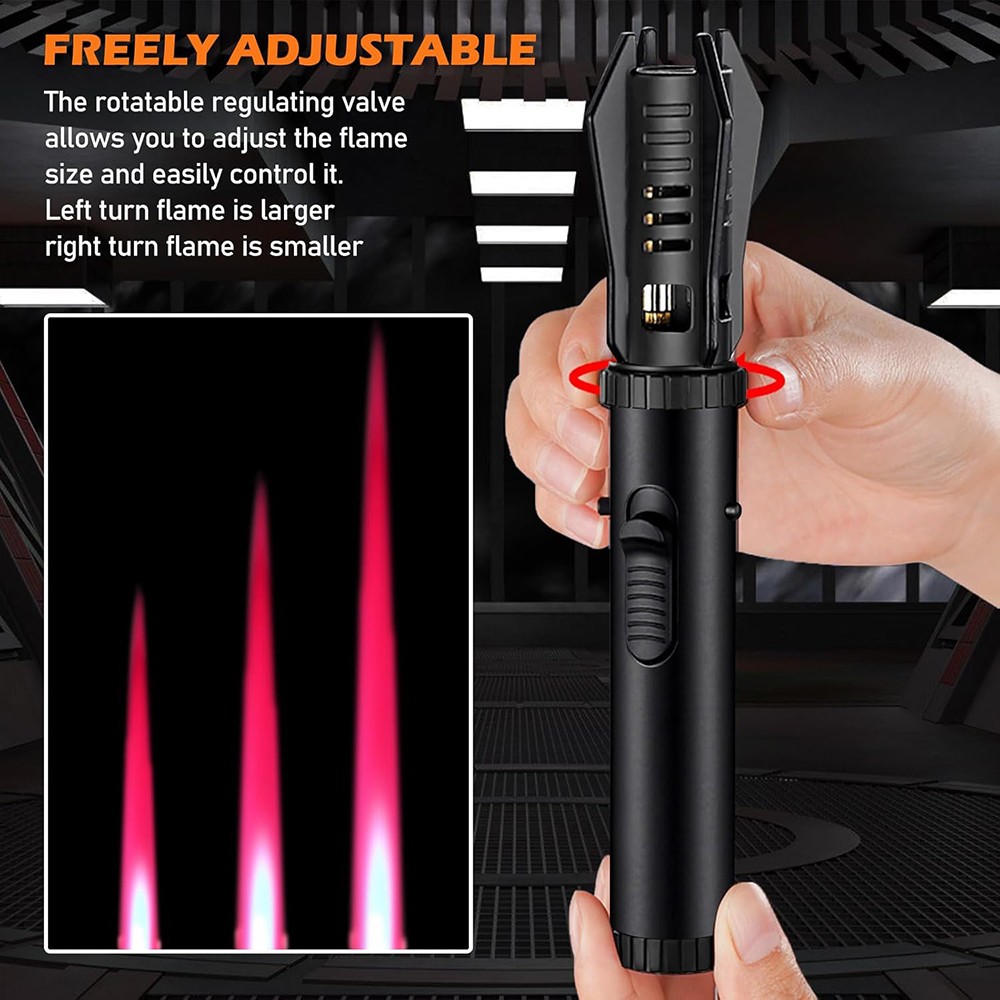1X Jet Flame Lighter Refillable Storm Lighter Long Stick Lighter Windproof