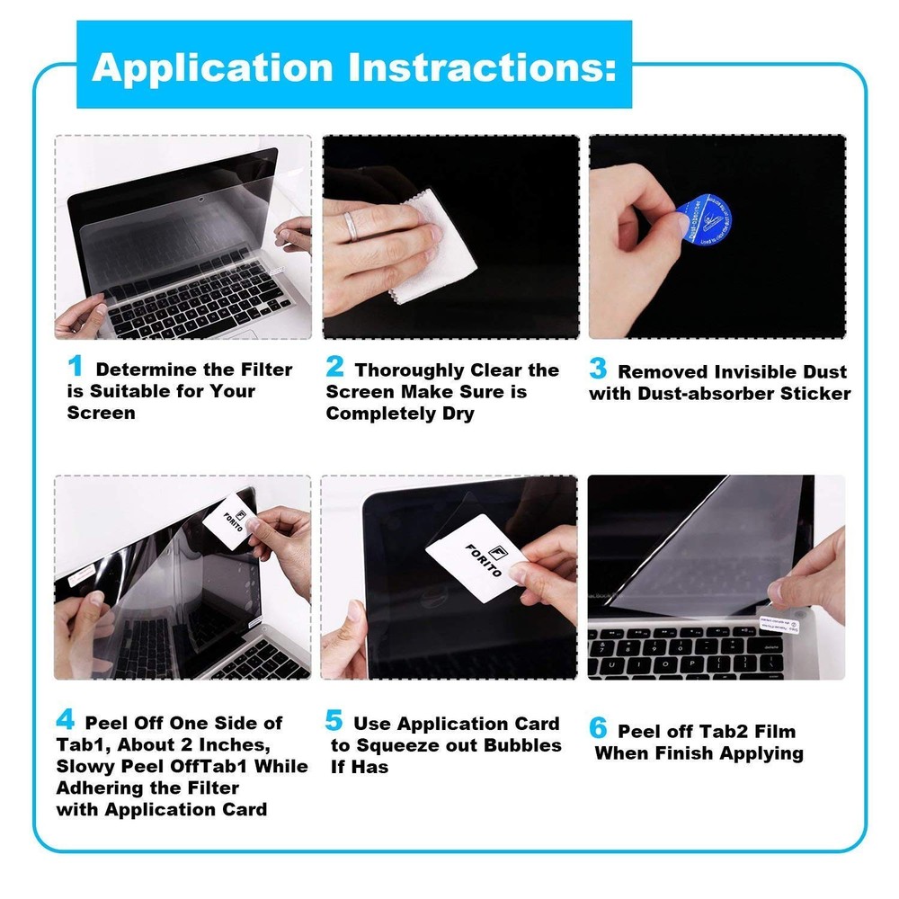 15.6" Laptop Anti-Glare Screen Protector - 2-Pack, Scratch & Dust Resistant