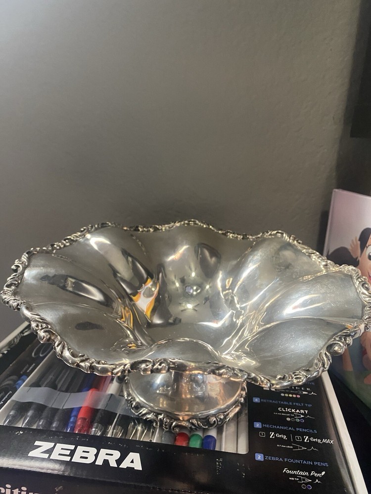 Sterling Silver Fruit Bowl 825 Gram Old Antiques