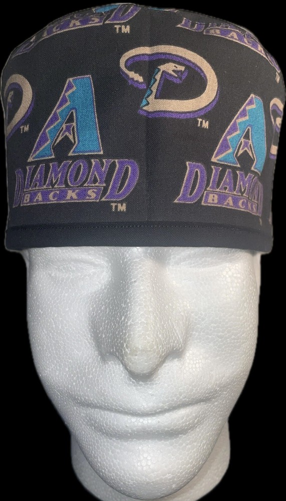MLB Arizona Diamondbacks Black Scrub Hat Chemo Cap