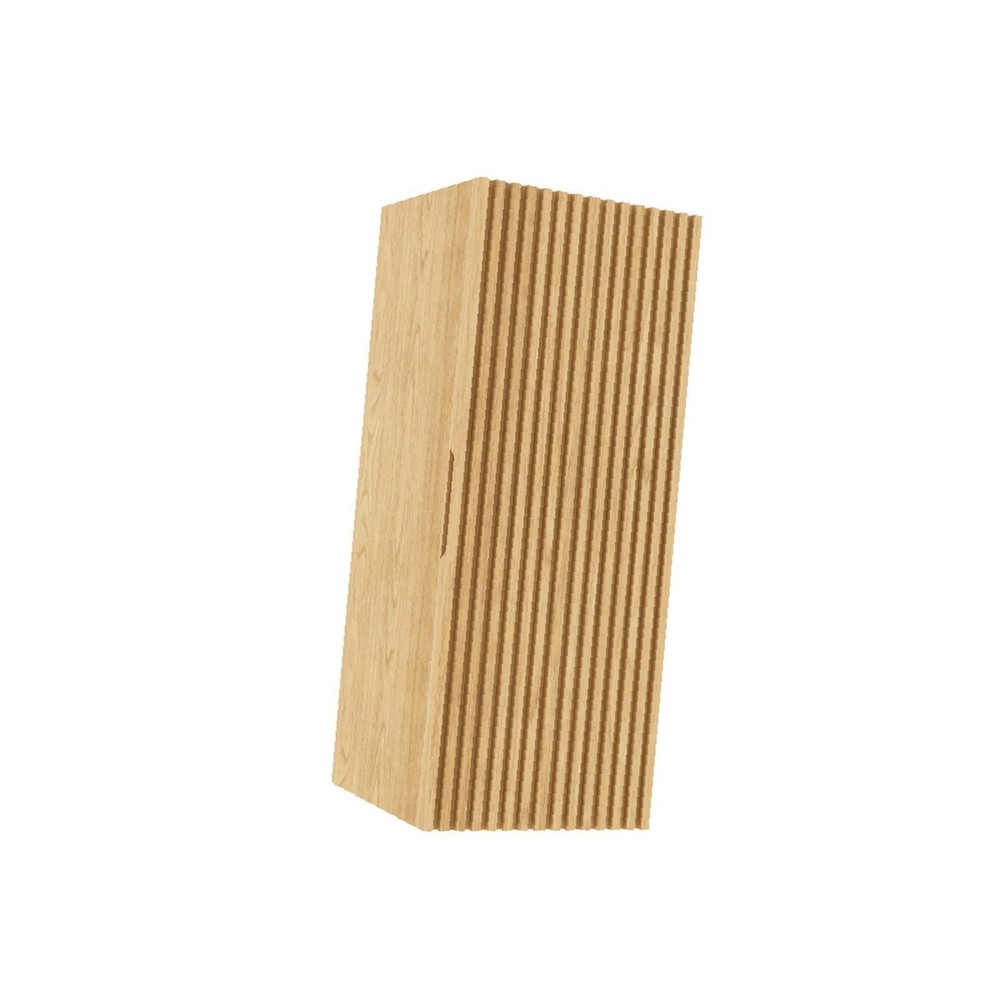 Oak Wall-Mounted Floating Bathroom Side Cabinet, 12'' with Soft