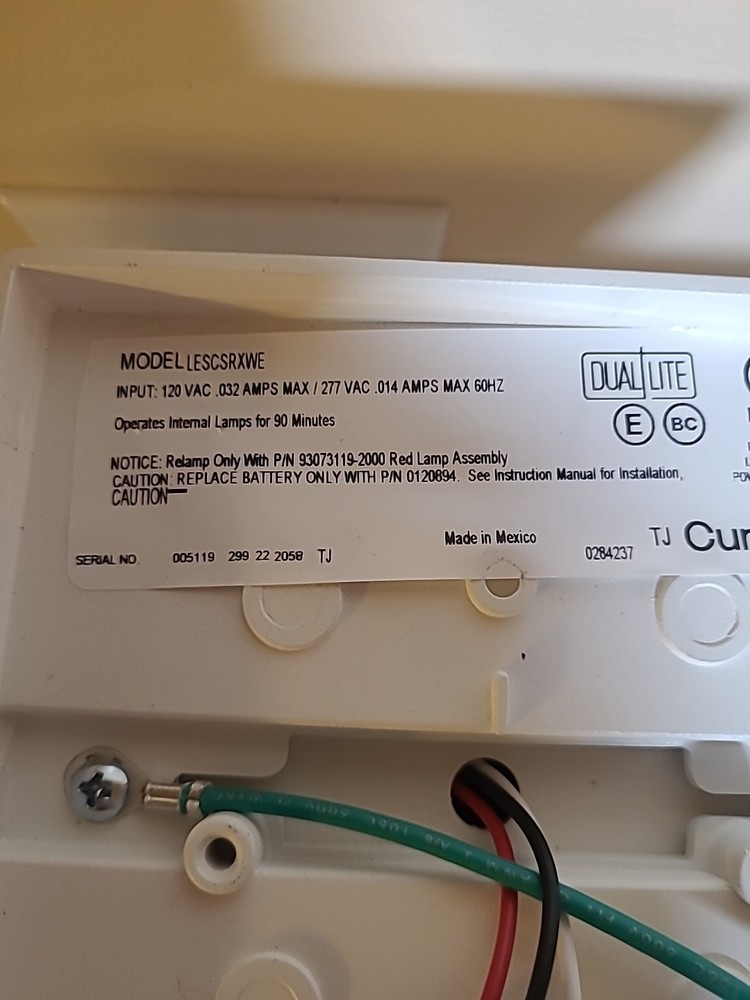 Dual Lite LESCSRXWE LES Series Surface Mount Edge-lit LED Exit Sign [White]