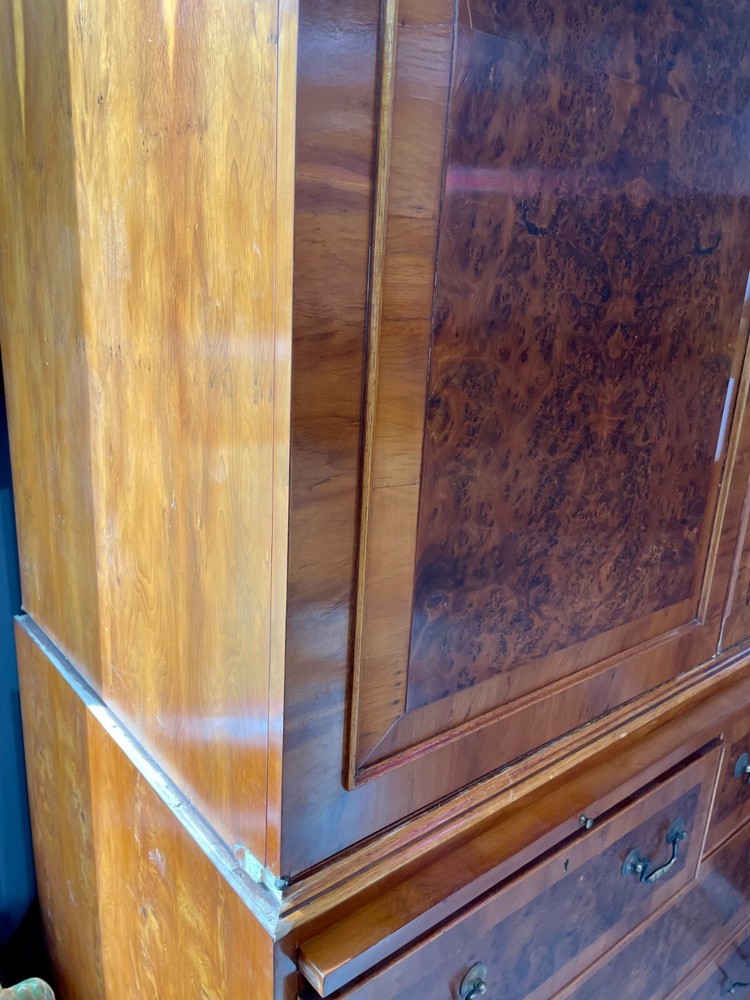 Large Cherry & Walnut Linen Press/Armoire