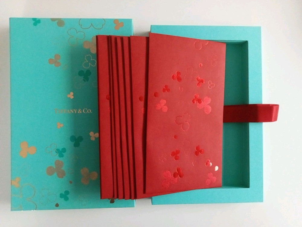 Tiffany & Co. Boxed Set Of 8 Red Envelopes