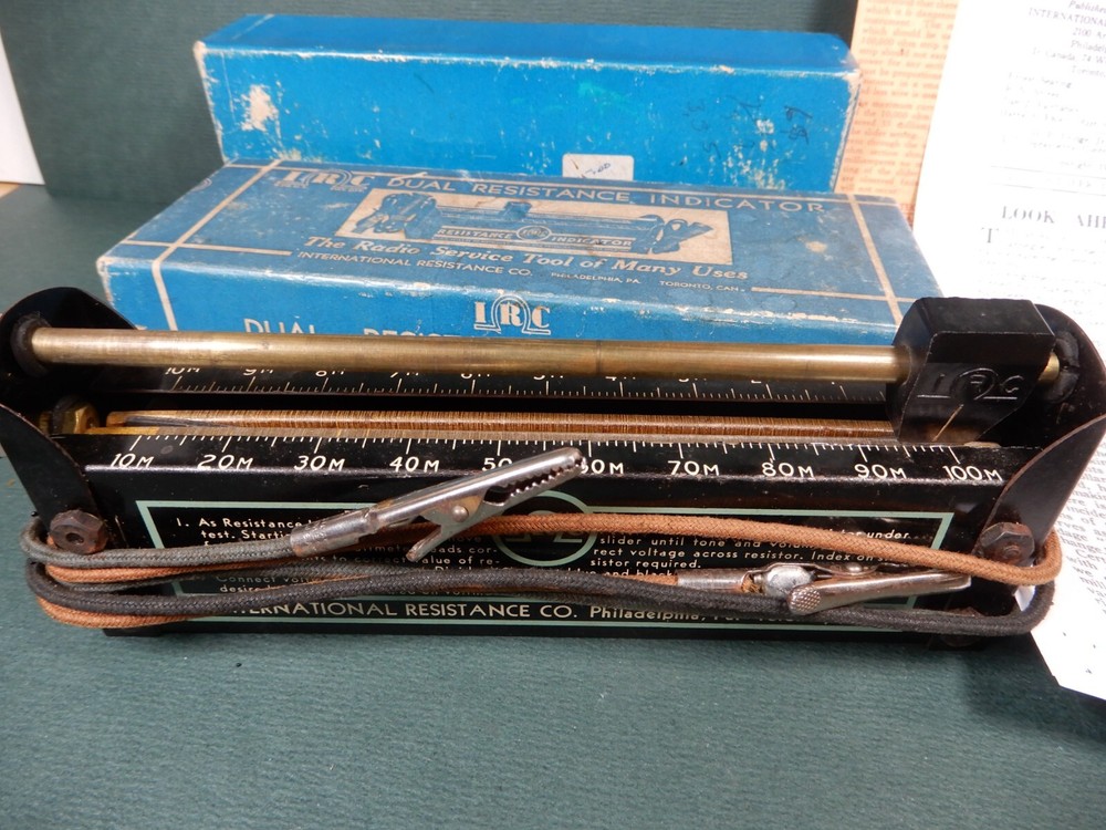 IRC Vintage 1930's Dual Resistance Indicator NOS