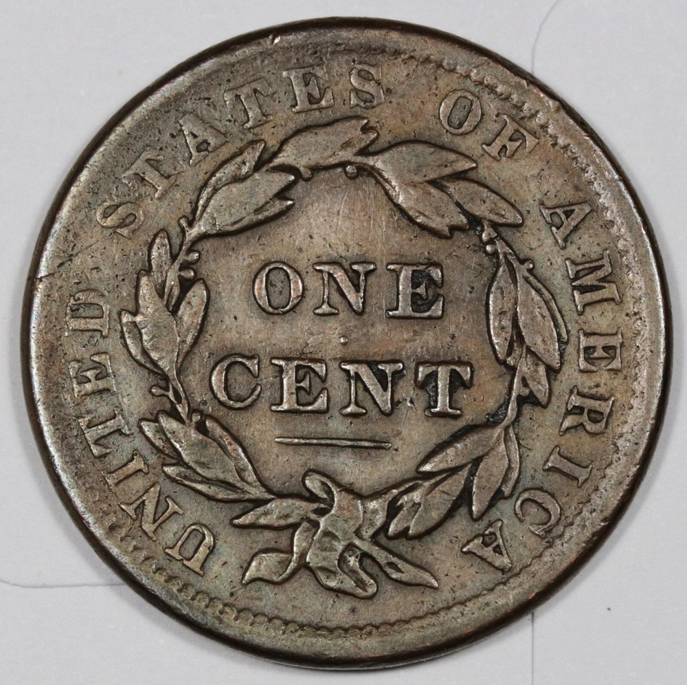 1838 Large Cent. VF. 205700