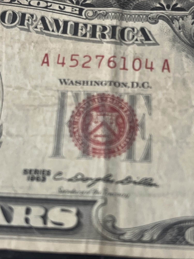 1963 Red Seal Star $5 Bill