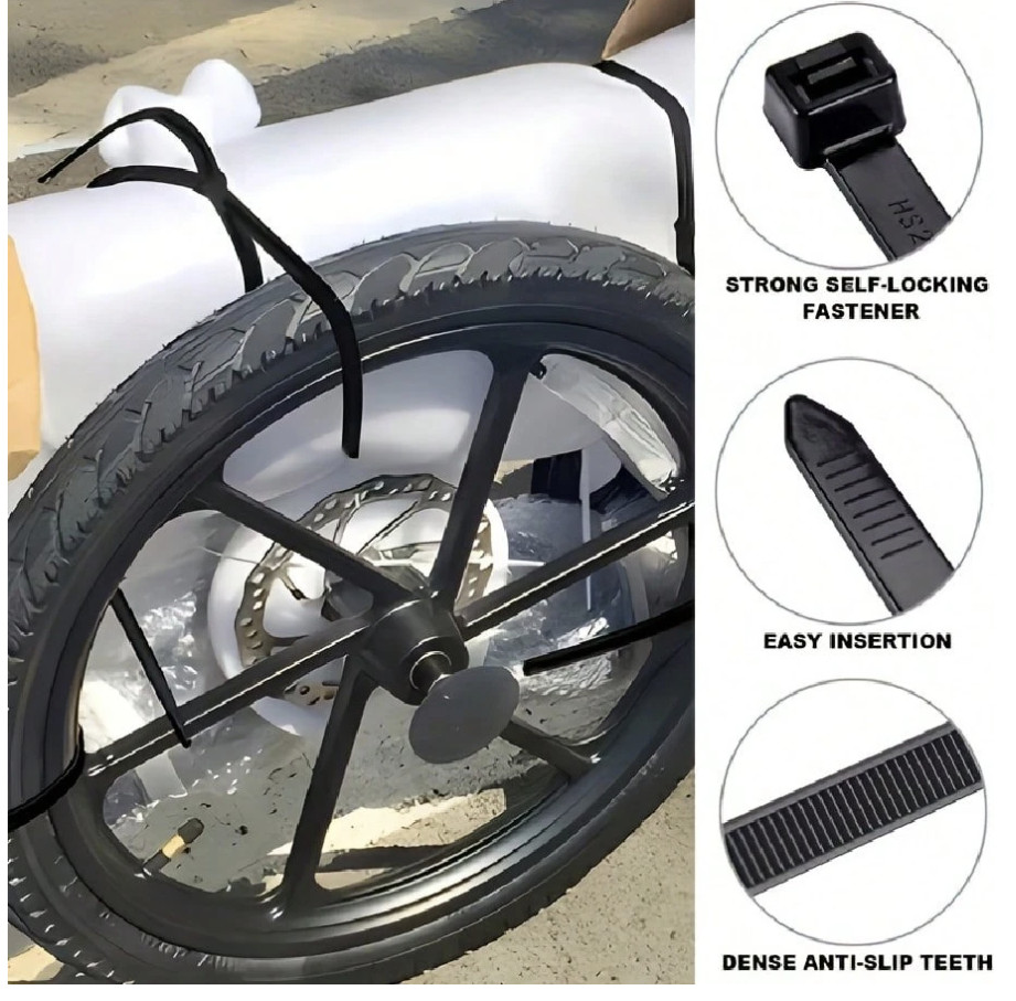 500pcs Self-Locking Cable Ties - Durable Nylon Zip Ties, Provide Various Sizes (