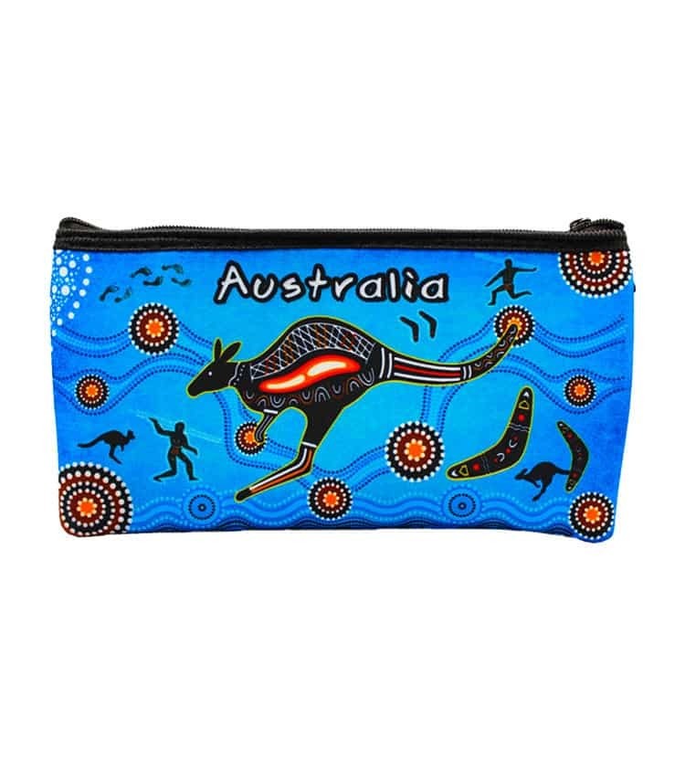 Blue Aboriginal Art Pencil Case
