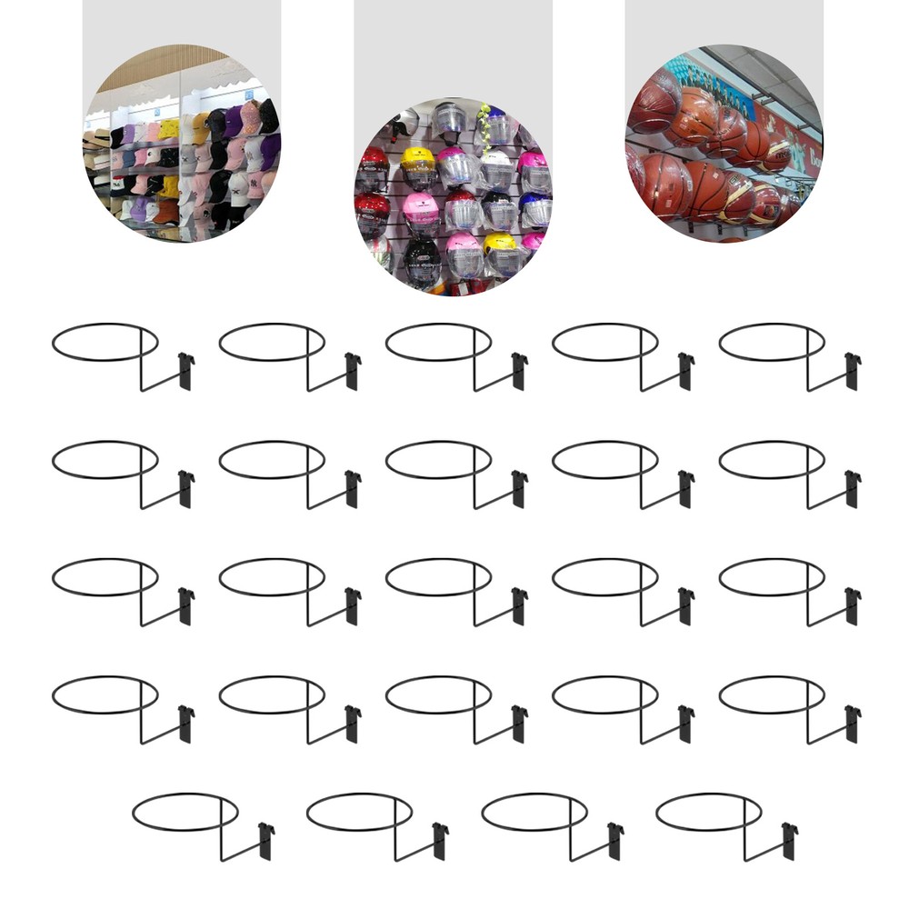 24*Hat Racks Hat Organizer Gridwall Hooks Slat Panels Cap Rack Retail Display