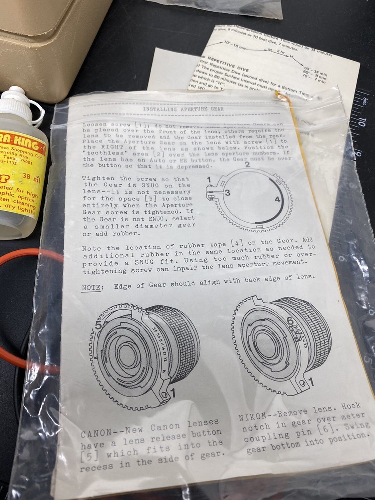 IkeLite Sublite Dive Light Gaskets and misc parts