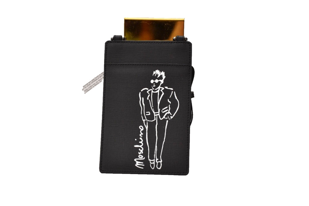 NWT Moschino black Badge Holder