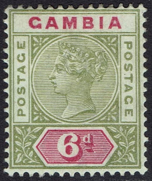 GAMBIA 1898 QV 6D KEY TYPE