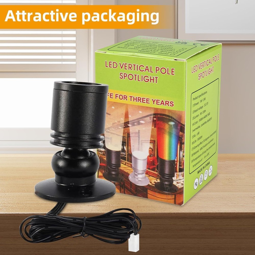 4/8Pack Dimmable LED Mini Spotlight for Display Cabinet Showcase Warm/Cold White