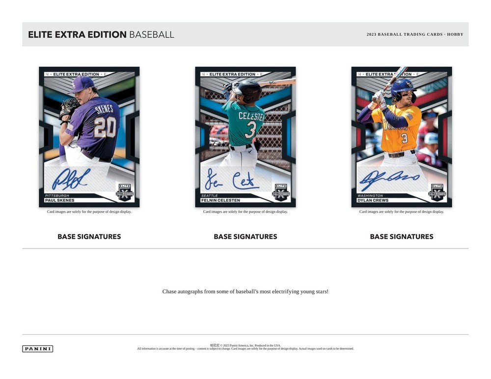 2023 PANINI ELITE EXTRA EDITION BASEBALL HOBBY BOX