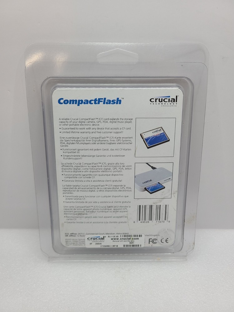 Crucial 256mg Compact Flash New