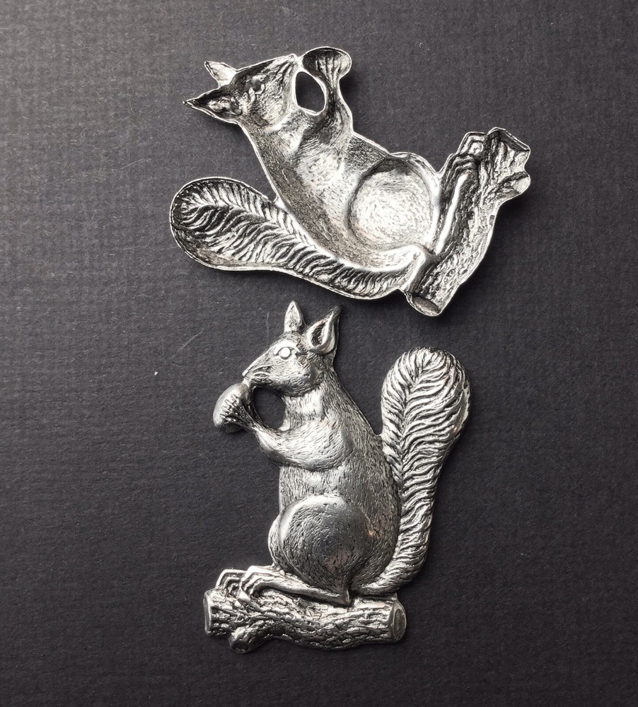 43534 Matte Silver Oxidized Squirrel Victorian Jewelry Finding