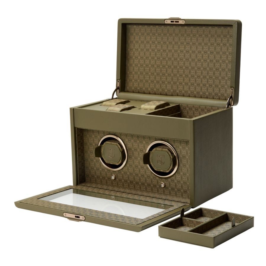 Earth Double Watch Winder OLIVE