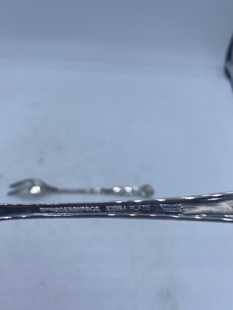 1847 Rogers Bros Silverplate Slotted Spoon & Pickle Fork