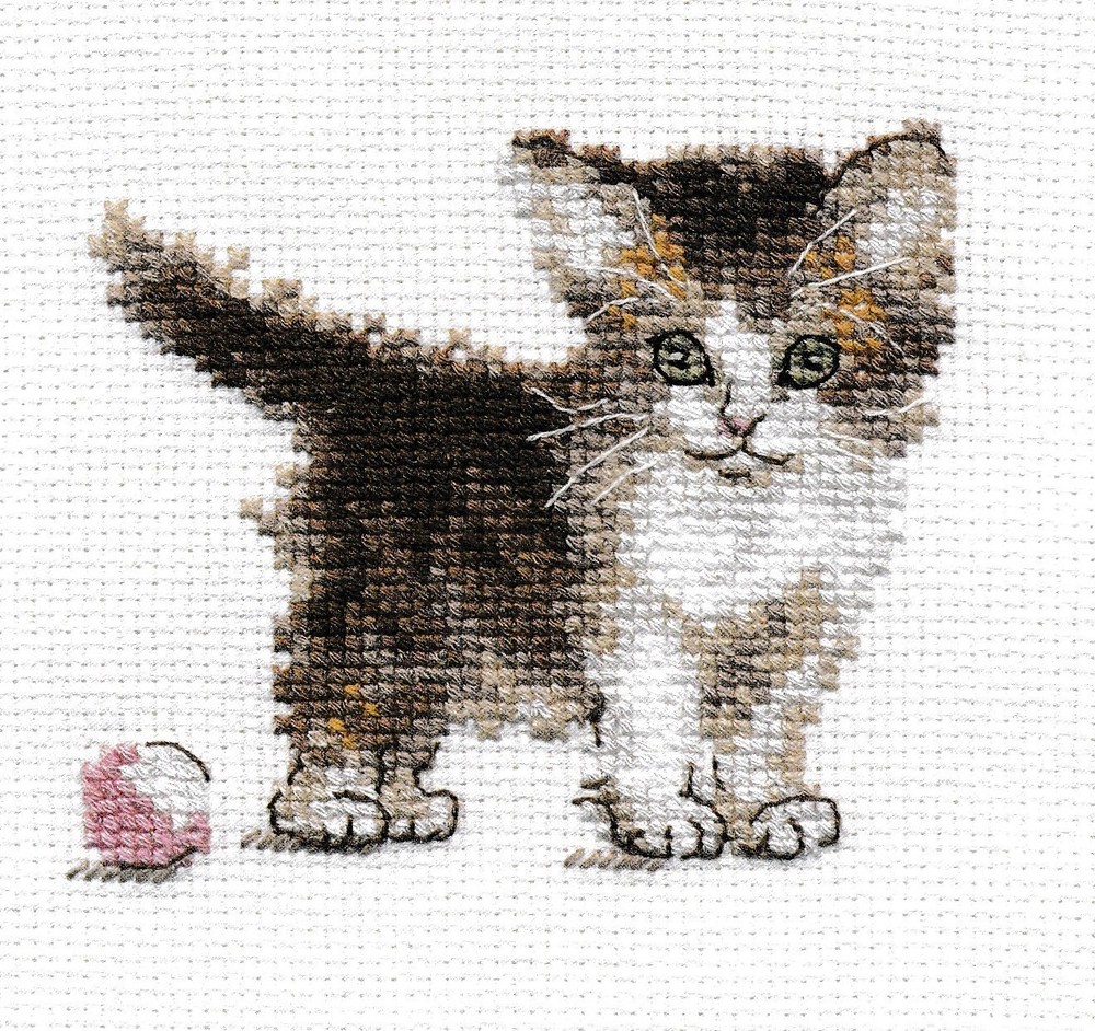 "Little kitty" Unprinted Funny Needlework Kit Alisa 0-169