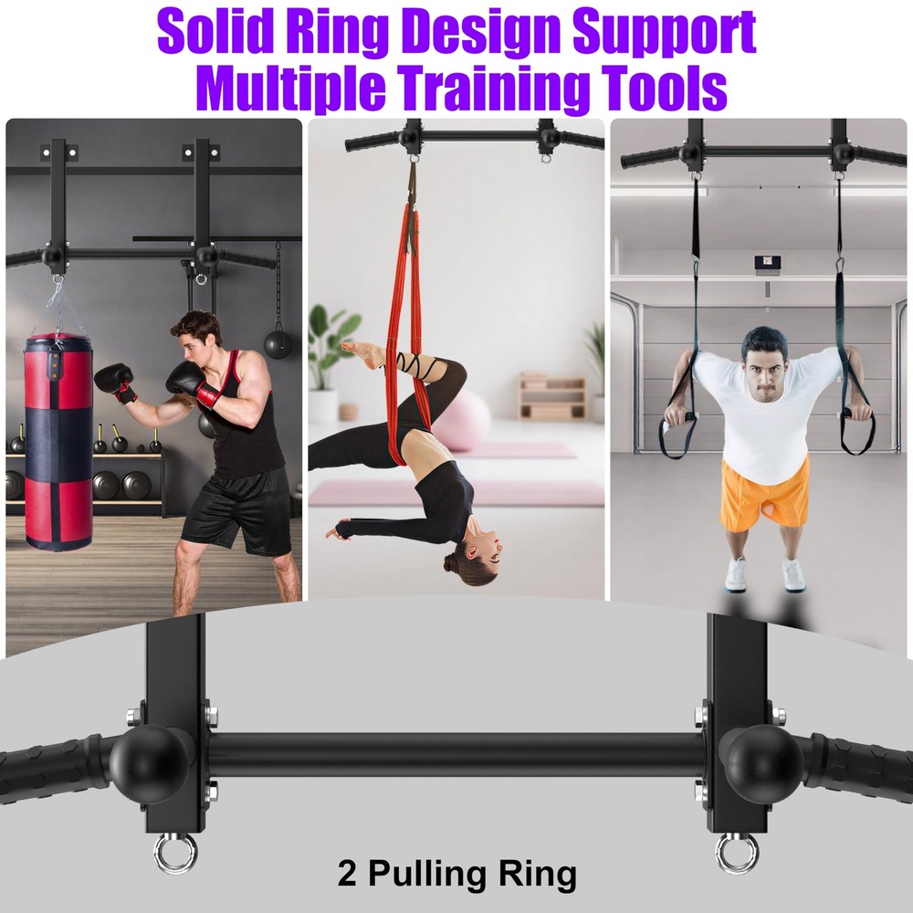 Joist Mounted Pull Up Bar, 650lbs Heavy Duty Strength Training Pullup Bars, M...