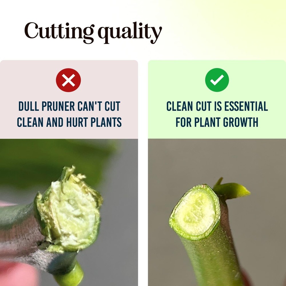 Ultra Sharp Pruning Shears Hedge Clipper – Cuts 3X Easier, Dual-Size...