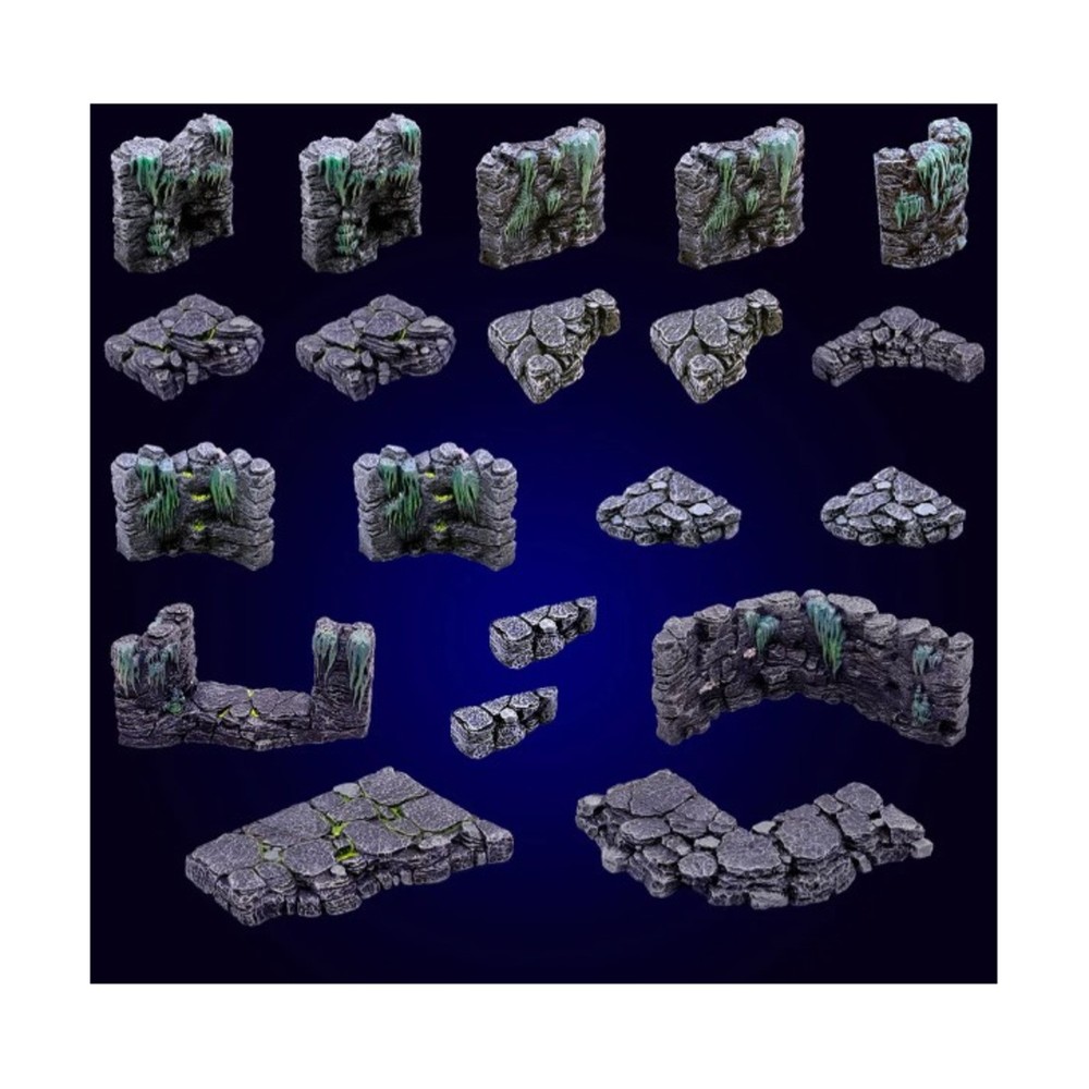 Dwarven Forge Dwarvenite Cavern Set Trifecta Terrain Pack (Underdoom) New