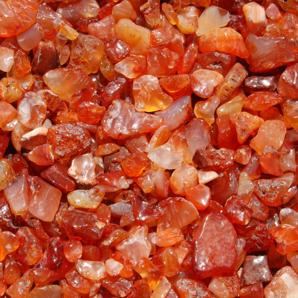 30-40pcs Carnelian Agate Crystal Tumbled Stones, Extra Small