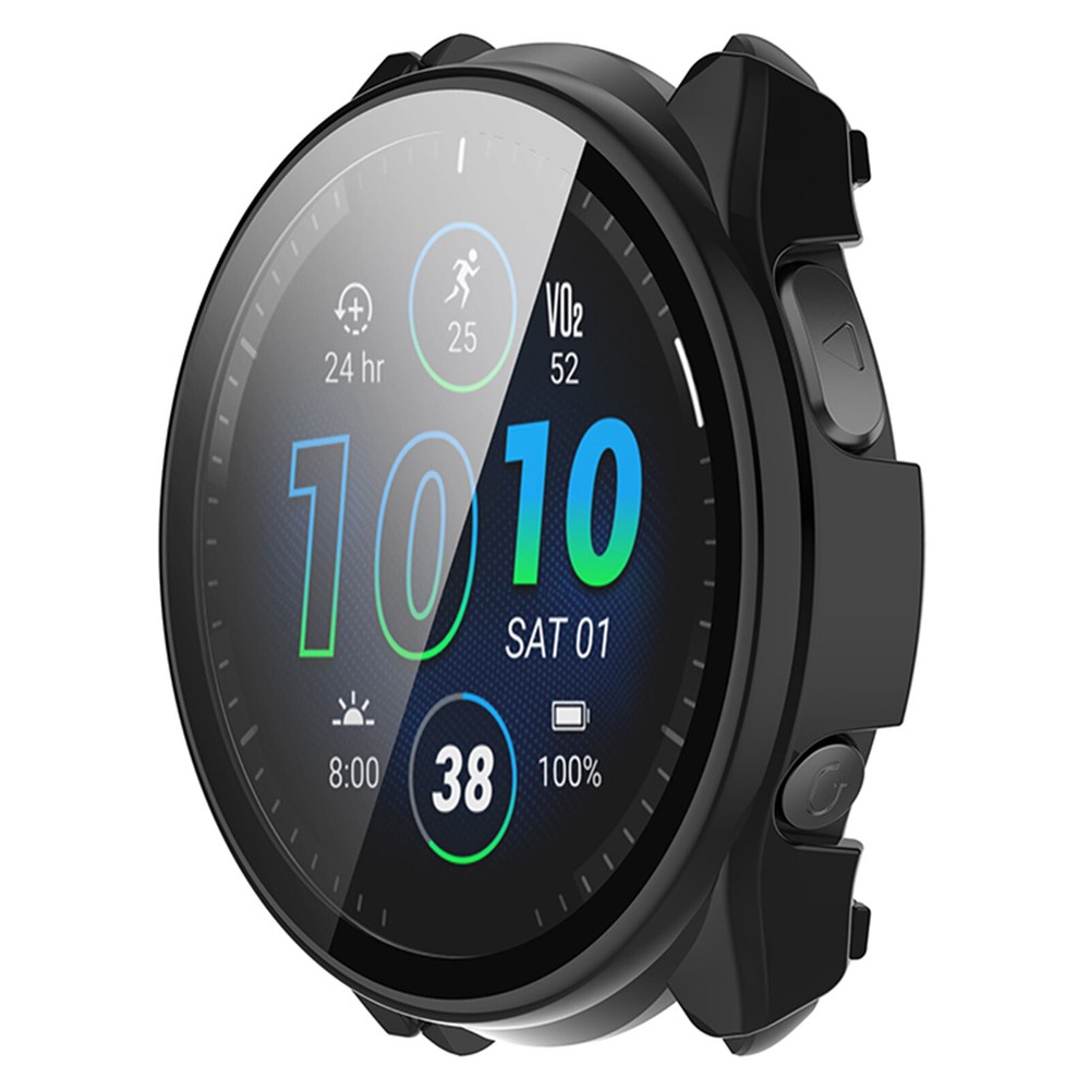 For Garmin Forerunner965 Full Case Cover PC + Tempered Glass Screen Protector