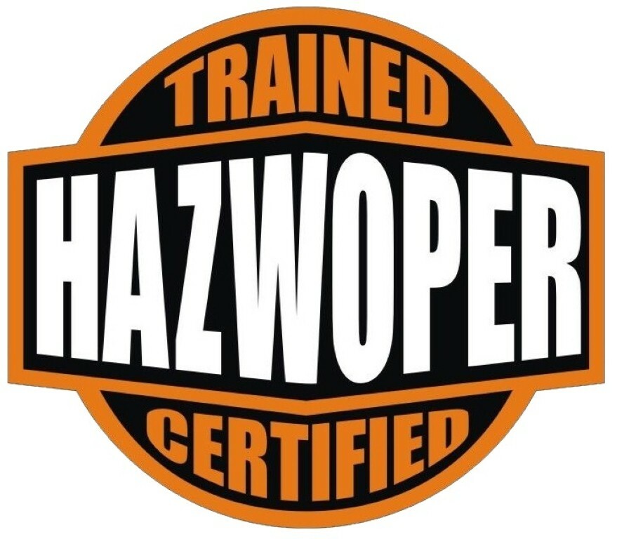 TRAINED CERTIFIED HAZWOPER TRAINED STICKER HARDHAT STICKER TOOLBOX STICKER
