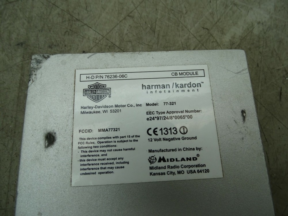 HARLEY DAVIDSON ELECTRAGLIDE TOURING CB MODULE 76236-06C E-3048