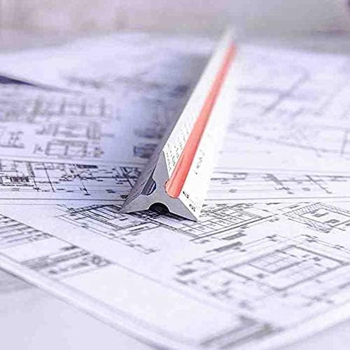 Triangular Engineering Scale Aluminum Ruler Engineer Ruler,