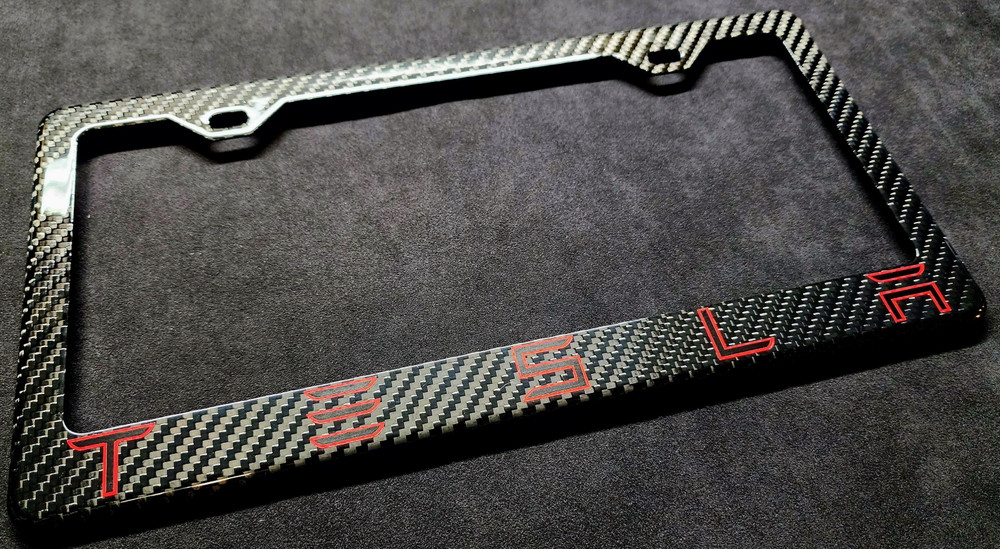 Tesla Performance Real Carbon Fiber License Plate Frame