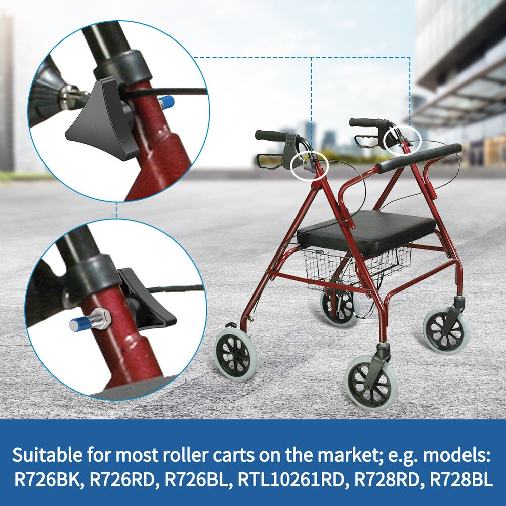 Steel Folding Rollator Walker Replacement parts Knobs WHEEL Assembly