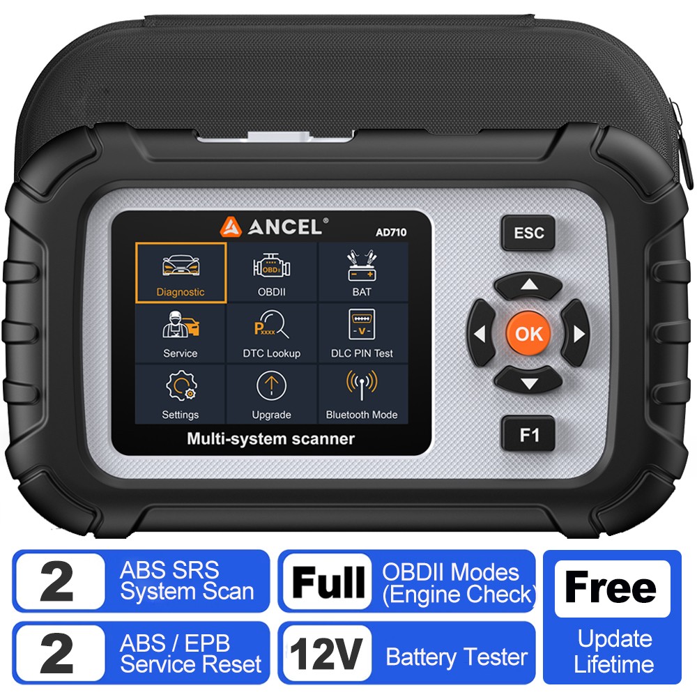 ANCEL AD710 Scanner OBD2 Reader Car Engine ABS SRS Diagnostic Tool EPB ABS Reset