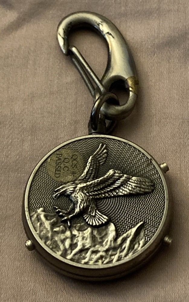 Embassy Men’s Pocket Watch Silver With Eagle On Back Not Working