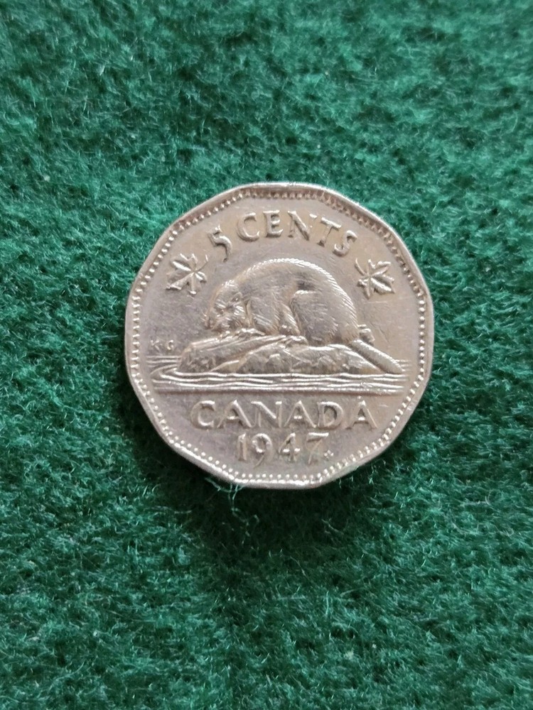 1947 Canada 5 Cent Coin
