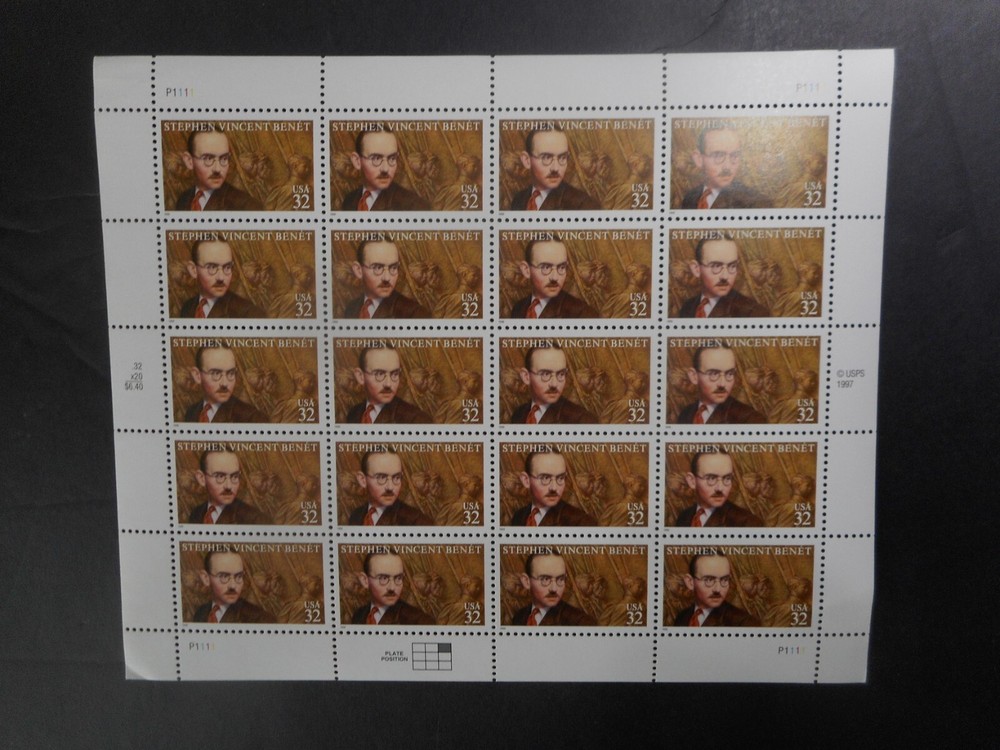 Scott 3221, 32 cent, Stephen Vincent Benet, Sheet