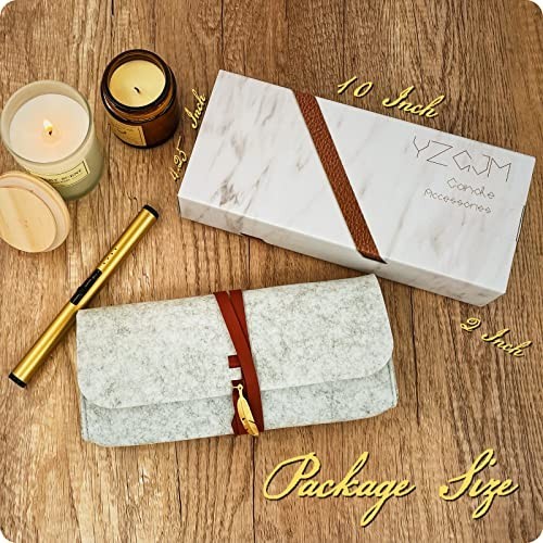Candle Accessory Kit: Rechargeable Electric Lighter, Wick Trimmer, Snuffer & Tra