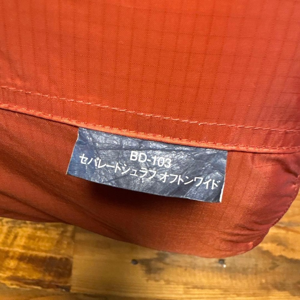 Snow Peak Offton Wide Sleeping Bag BD-103 orange Checkered pattern Used