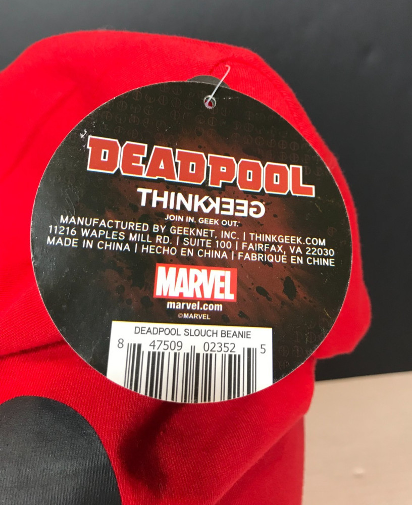 Marvel Deadpool Slouch Beanie Hat ThinkGeek Mask NWT Marvel X-Force