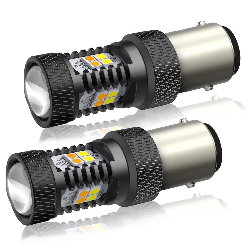 AUXITO 1157 Switchback LED Front Turn Signal Parking DRL Light Bulbs Error Free