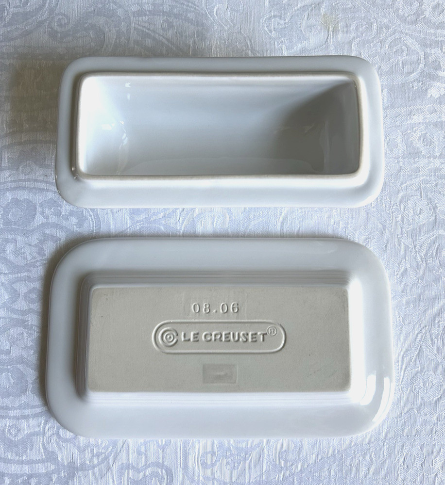 Le Creuset White Stoneware Butter Dish