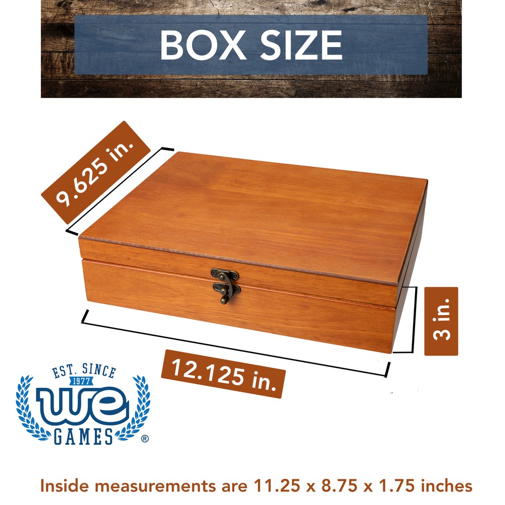 WE Games Wooden Keepsake Stash Box, Decorative Memory or Storage Box