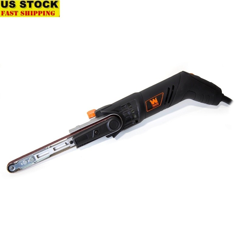 Variable Speed Belt Sander Auto Tracking Tool Free Change Dust Attachment New