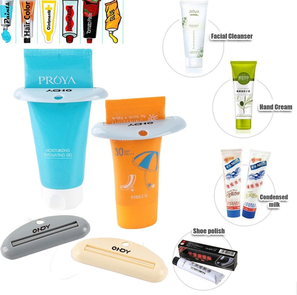 4 Pack Toothpaste Squeezers, Tube Squeezer for Toothpaste, Hand Cream, Polygel T