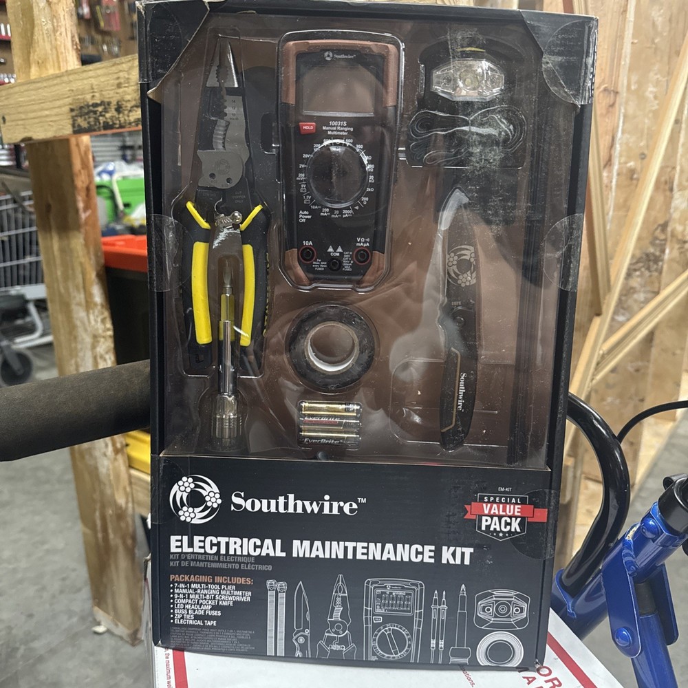 Southwire EM-KIT 8pc Electrical Maintenance Tool Kit w Multimeter