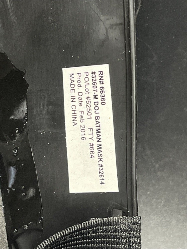 Batman Mask DC Comics In Black